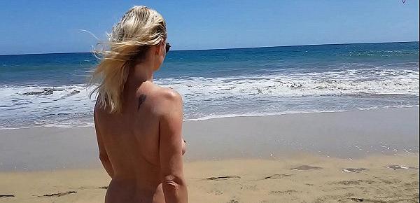  The beach whore for everyone on Gran Canaria UNCUT